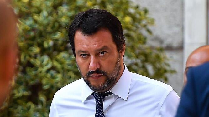 Salvini, el sábado en Génova.