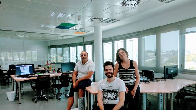 Miembros de Esco Eficiencia Energética, empresa que está siendo acelerada en La Farola (Málaga).