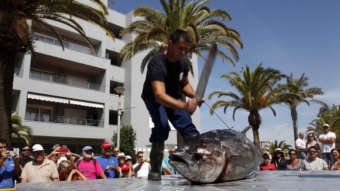 Acto de presentación de las jornadas isleñas del atún, ayer, en la Diputación de Huelva.
