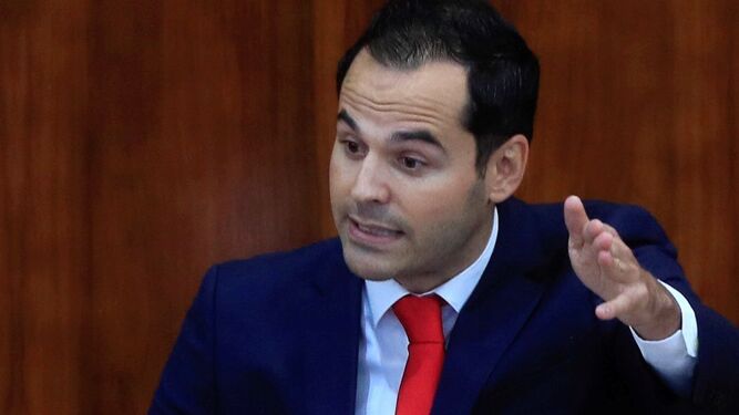 Ignacio Aguado, portavoz de Ciudadanos en Madrid, durante el debate de este viernes en la Asamblea de Madrid.