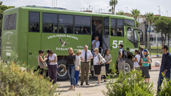 Una delegación de eurodiputados visitó la semana pasada el Parque Nacional de Doñana.