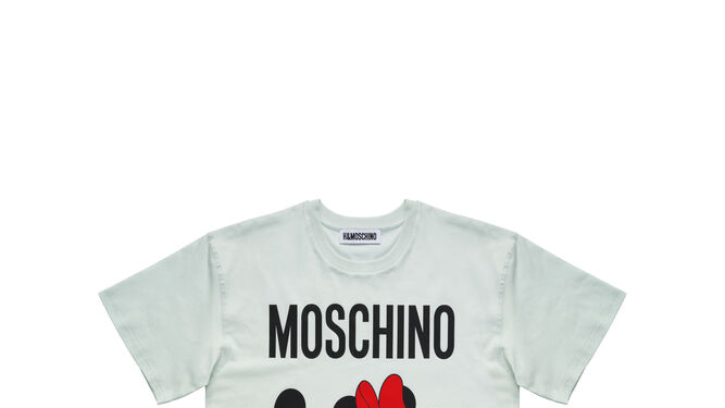 Camiseta de Mickey y Minnie con logo de Moschino tv H&amp;M 34,99 EUR