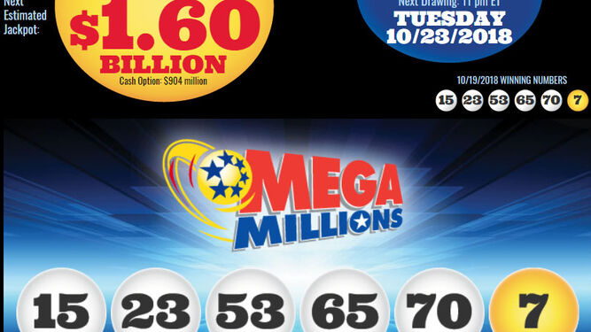Un anuncio de la Lotería Mega Millions