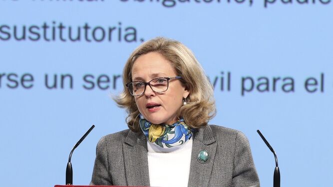 Nadia Calviño, ministra de Economía, ayer