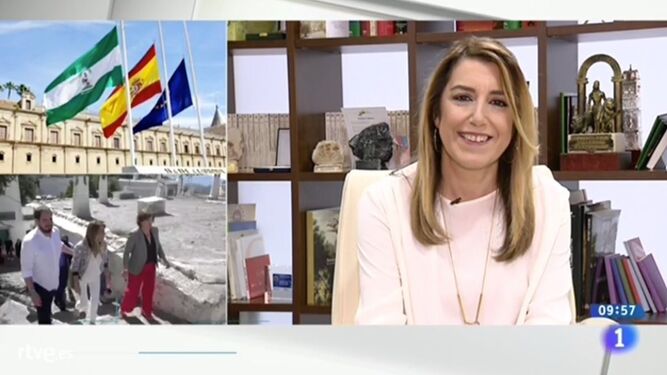 Un momento de la entrevista a Susana Díaz en TVE.