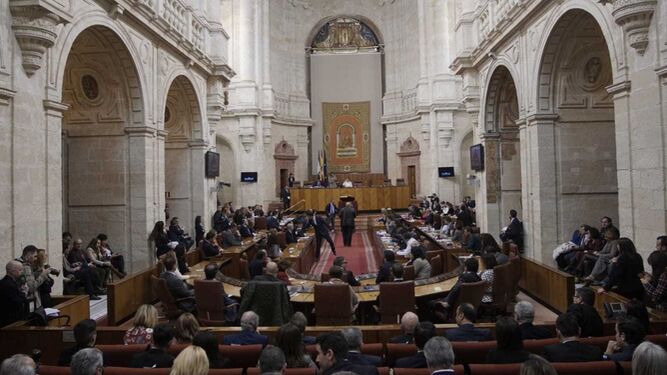 El plenario del Parlamento Andaluz en la sesión constitutiva de la XI Legislatura