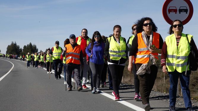 Marcha por la segregaci&oacute;n de Tharsis hasta la sede del TSJA en Sevilla