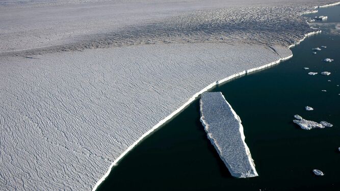 Hielo en el mar Ártico.