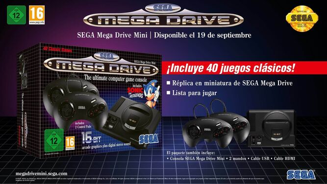 ¡Vuelta a los 90! Anunciada la SEGA Mega Drive Mini