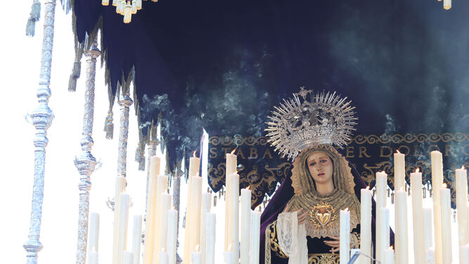 La imagen de la Virgen de la Resignación, titular de la cofradía.