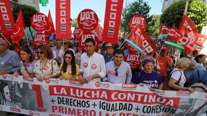 Manifestaci&oacute;n en Huelva con motivo del 1 de Mayo