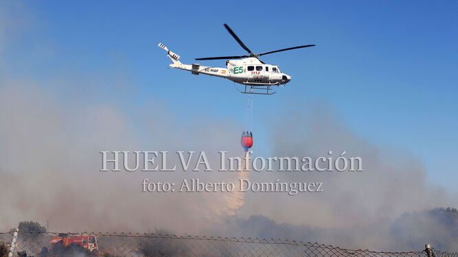 Imágenes del incendio en Doñana