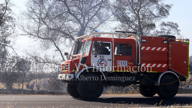 Imágenes del incendio en Doñana