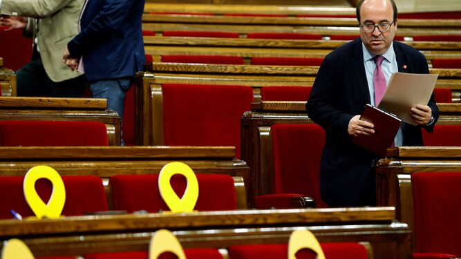 Miquel Iceta, en el 'Parlament'