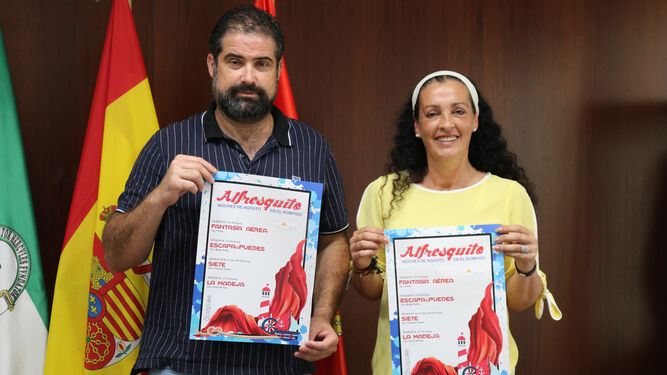 El alcalde de Cartaya, Manuel Barroso, y la concejal Isabel Orta.