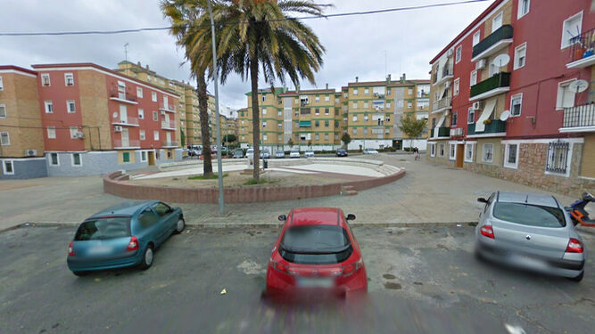 La plaza La Nava de Huelva, donde se produjo la trifulca.