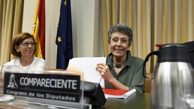 Rosa María Mateo en su primera comparecencia parlamentaria