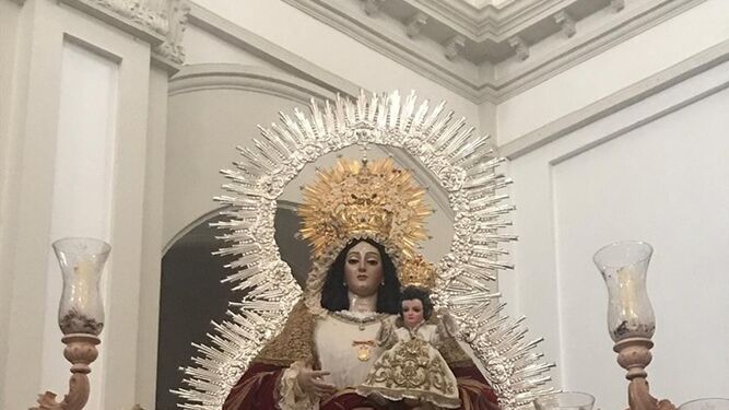 Roban las joyas y el cepillo de la Virgen del Socorro de Rociana