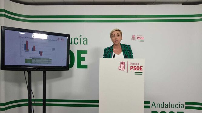 la secretaria de Educación, Cultura y Deportes del PSOE de Huelva, Tania González.