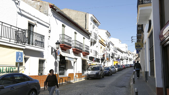 Una de las calles de Valverde del Camino.
