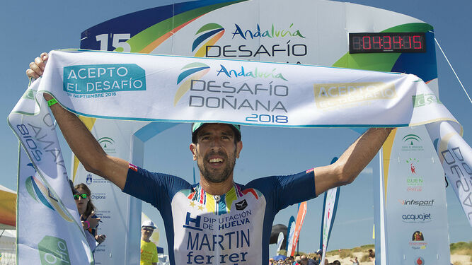 Emilio Martín, al acabar el Desafío Doñana del año pasado.
