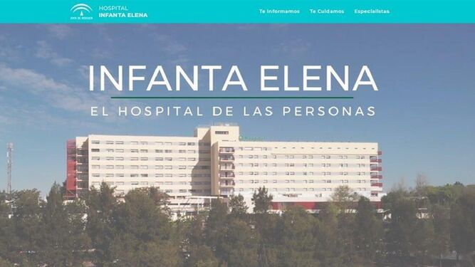 Página de inicio de la ‘web’ del hospital.