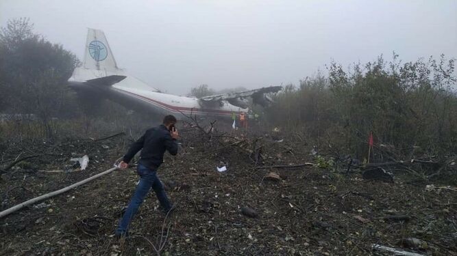 El lugar del aterrizaje de emergencia en Ucrania de un avión procedente de Vigo.