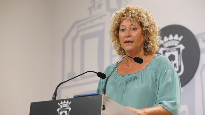 Pilar Marín, presidenta del Grupo Popular en el Ayuntamiento de Huelva.