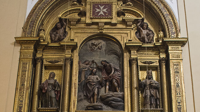 El retablo de San Juan Bautista de San Leandro.
