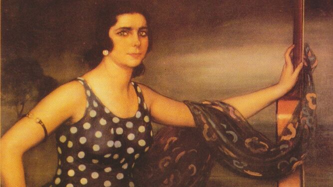 Pastora Imperio, pintada por Juio Romero de Torres, se inició como "bailadora de tangos".