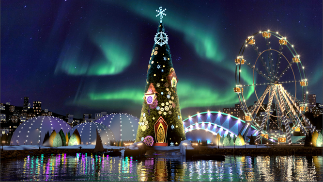 La imagen promocional del parque temático de la Navidad de Lisboa.