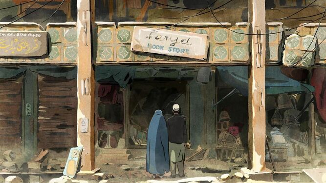 Otra hermosa imagen de la cinta de animación 'Las golondrinas de Kabul'.