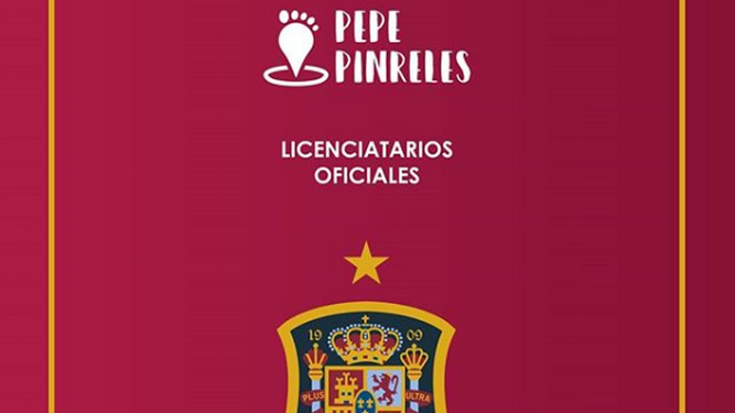 Anuncio de Pepe Pinreles como proveedor oficial de la Selección Española de Fútbol.