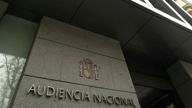 Entrada al edificio de la Audiencia Nacional en Madrid.