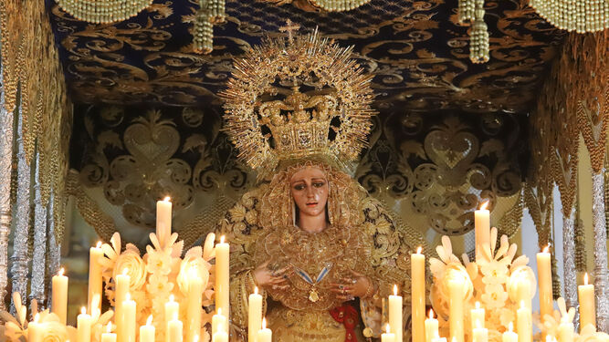 La imagen de la Virgen de la  Victoria de Huelva.