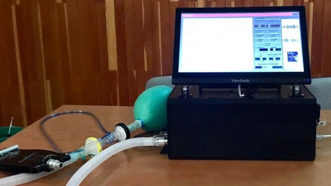 Prototipo de respirador diseñado por la Universidad de Huelva.