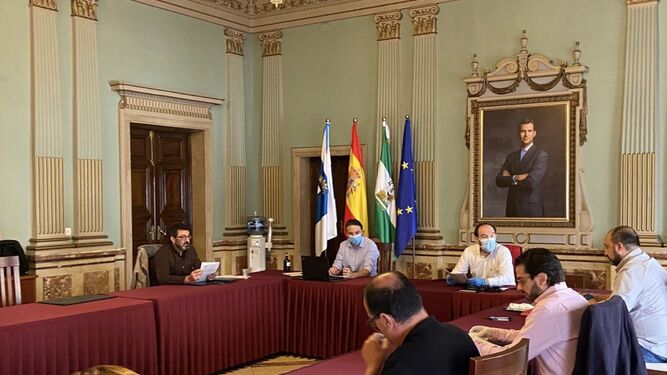 Reunión de la Comisión de Seguridad y Salud del Ayuntamiento de Huelva.