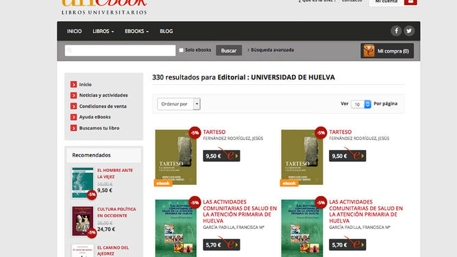 El portal con las publicaciones para la consulta de la comunidad universitaria.