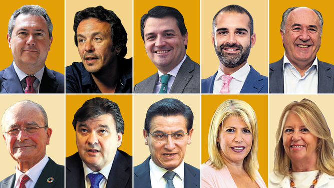 Los diez alcaldes encuestados por los diarios del Grupo Joly.