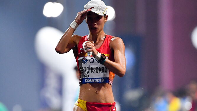 Laura García-Caro, durante su participación en el Mundial de Doha el año pasado.