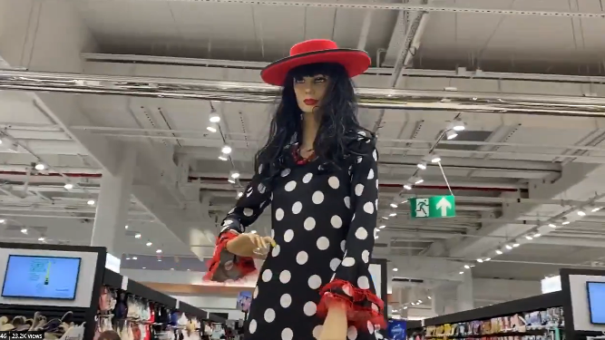 La flamenca del expositor del supermercado parisino visitado por Almudena Ariza