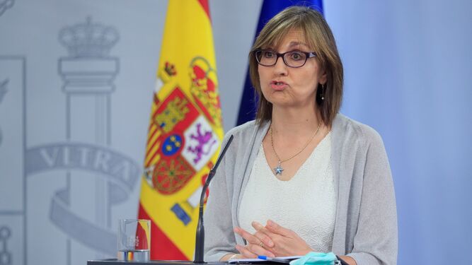 La directora del Centro Nacional de Epidemiología, Marina Pollán durante la rueda de prensa en el Palacio de la Moncloa