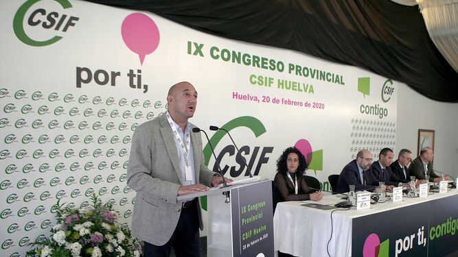 El presidente de CSIF Huelva, Juan Manuel Quilón.