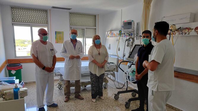 Visita de la delegada de Salud al Hospital de Riotinto.
