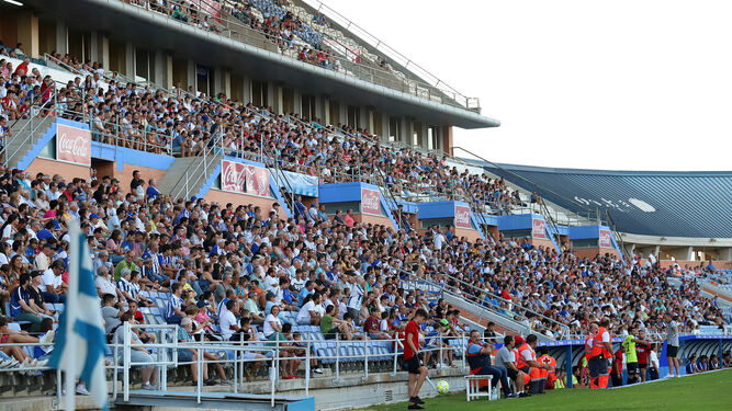 El público del Nuevo Colombino en un partido la pasada temporada.