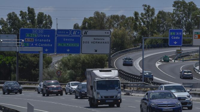 Tráfico en las carreteras de Sevilla