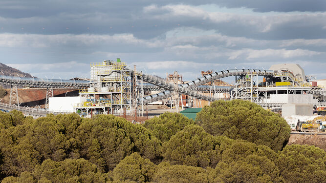 Vista general de las instalaciones de la compañía minera en Riotinto.