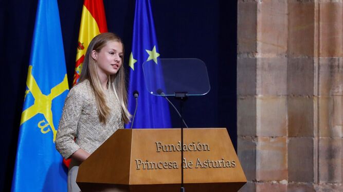 La princesa Leonor, en la entrega de los Premios Princesa de Asturias.