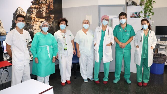 En la imagen, parte del Equipo de la Unidad de Ictus del Hospital Juan Ramón Jiménez.