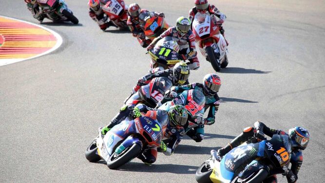 La carrera en el circuito de Alcañiz, prueba de Moto GP ofrecida en abierto por RTVE